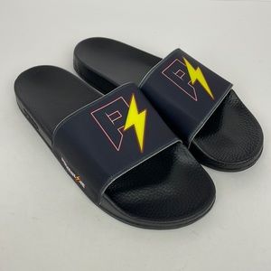 New Black Deco Slides Men’s Size 10